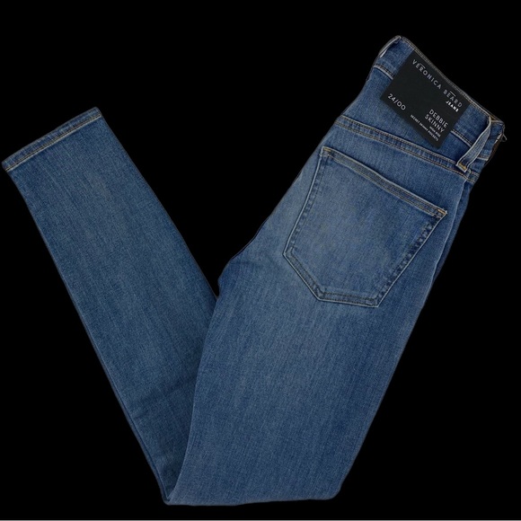 Veronica Beard Blue Debbie Skinny High Rise Denim Jeans - Picture 3 of 6